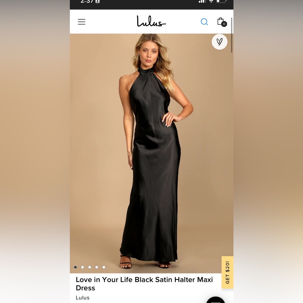 Halter black dress - Picture 2 of 3